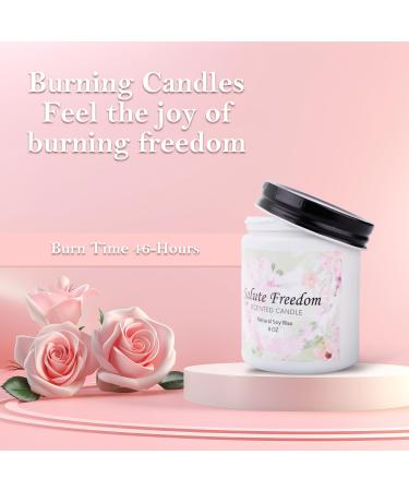 Scented Candles Set for Home Aromatherapy - Long-Lasting Rose Candle (8 oz 46H) | Perfect Gift for Women - Birthday Christmas Mother's Day & More - Buy Online on GoSupps.com