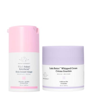 Skin Care Retro Renew Facial Duo with TLC Sukari Babyfacial 50 ml and Lala Retro Whipped Cream Facial Moisturizer 50 ml