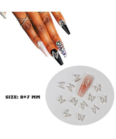 KACHIMOO 50 Silver Butterfly Nail Charms for Acrylic Nails - DIY Craft & Nail Art Accessories - Buy Online on GoSupps.com