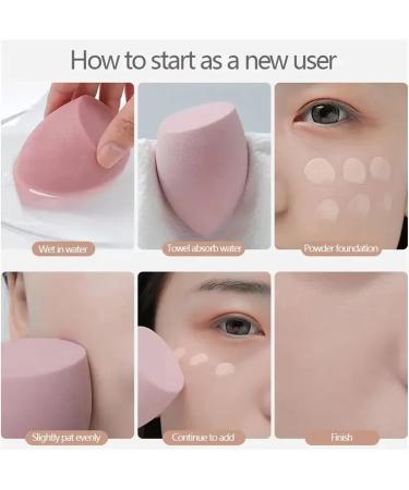 8 PCS Makeup Puff Sponge Cosmetics Powder Puff Foundation Make-up For Women Blender Makeup Tool Set(4 Black 4 Blue) - Buy Online on GoSupps.com