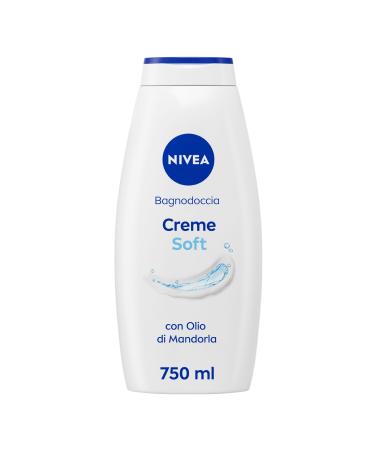 NIVEA NIVEA Soft Cream Shower Gel 750ml Cleansing and moisturizing cream soap Shower cream enriched with almond oil vitamins C and E and nourishing oils with a delicate fragrance