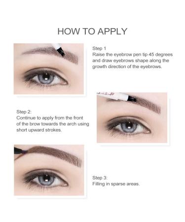Liquid Eyebrow Pen | Waterproof Brow Pencil with Micro-Fork Tips | Long-Lasting Natural Eyebrows Makeup - Chestnut/Dark Brown - Buy Online on GoSupps.com