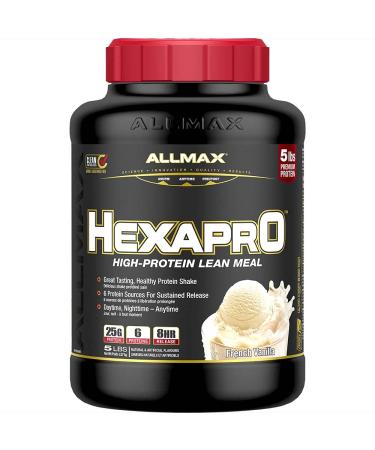 ALLMAX Nutrition - HEXAPRO - 25 Grams of Protein Lean Meal - French Vanilla - 5Lb French Vanilla 2.27 kg (Pack of 1)