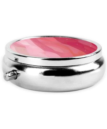 Pink Gradient Round Pill Box Organizer - 3 Compartment Travel Pill Case for International Shipping - Buy Online on GoSupps.com