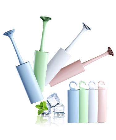 ?? Tongue Brush Scrapers with Travel Handy Case for Adults Kids Children Healthy Oral Care Easy to Use Solft Help Fight Bad Breath