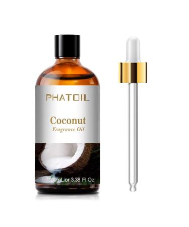 PHATOIL Coconut Fragrance Oils for Aromatherapy Essential Oils for Diffusers for Home Perfect for Candle Making Soap Making and DIY Scented Products - 100ml Coconut 100.00 ml (Pack of 1) - Buy Online on GoSupps.com