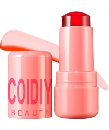 Milk Cooling Water Jelly Tint Makeup Lip Tint Jelly Blush Stick Cruelty Free Multi-Use Cheek and Lip Stain Milk Jelly Blush Blush Stick for Cheeks and Lips with Gift 02