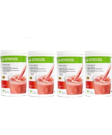 Formula 1 Shake Mate Strawberry Flavour Shake Mix Pack of 4 (2000 Gram) - Buy Online on GoSupps.com