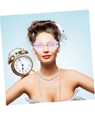 Anneomas Edgeless Rimless Sunglasses | Cloud-Shaped Disco Glasses for Prom & Parties | Stylish Purple Star Glasses - International Shipping Available - Buy Online on GoSupps.com