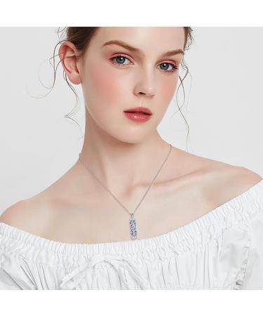 VCCWYQK Cremation Jewelry Urn Necklace for Ashes Pendant with Hollow Glass Vial Cylinder Cremation Keepsake Memorial Lockets Ashes Holder for Women Men Pet - Buy Online on GoSupps.com