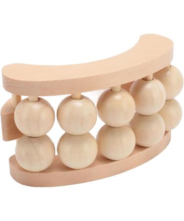 Filfeel Wooden Back Massage Roller - Deep Tissue Relief for Back Neck and Feet | 10 Pearl Hand Massager for Ultimate Relaxation - Buy Online on GoSupps.com