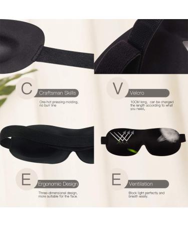 Kuershuang Cute Funny 3D Sleep Mask for Women, Girls, and Kids - Soft Eye Mask for Sleeping, Yoga, Travel - Block Light, Protect Eyes - Black/White Design (White, Nose Baffle-Free) - Buy Online on GoSupps.com