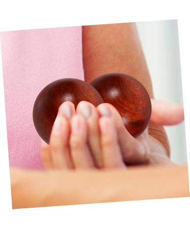 Partykindom 6 STK Massage Balls - Handheld Stress Relief & Muscle Stretching Devices | Wooden Mahogany Ball Set for Relaxation & Gymnastics - Buy Online on GoSupps.com