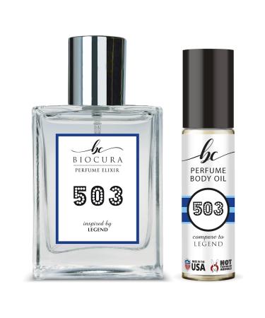 BC Perfume 503 Spray + Body Oil Set Impression of Legend Travel Size Refillable Bottle Long Lasting Blend Sample For Men / 10ml+50ml