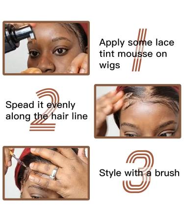 Lace Melting Tint Spray for Wigs Concealer for Hair Wigs Natural Finishing Edge Control for Women Toupees& Hairpieces(Golden Brown) - Buy Online on GoSupps.com