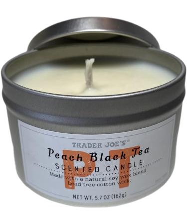 Trader Joe's Peach Black Tea Scented Candle - 5.7 oz (Pack of 2) | International Shipping Available - Buy Online on GoSupps.com