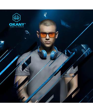 Okany Blue Light Blocking Glasses Women Men Lightweight TR90 Eyeglasses Blue Light Glasses Computer Glasses for Women & Men Orange - Buy Online on GoSupps.com