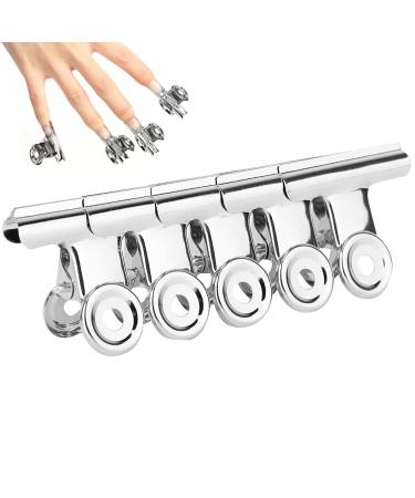Nail clips 5 pieces of stainless steel silver C curve nail extension clips multifunctional nail art accessories for polygel fingernail extension - Buy Online on GoSupps.com