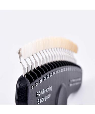 LMEIL Dental Color Chart - 20 Colors Cold Teeth Whitening Chart with Mirror | Premium Packaging for Dental Health - Buy Online on GoSupps.com