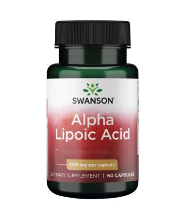 Swanson Alpha-Lipoic Acid ALA 300mg high dose 60 capsules laboratory tested soy-free gluten-free non-GMO lipoic acid