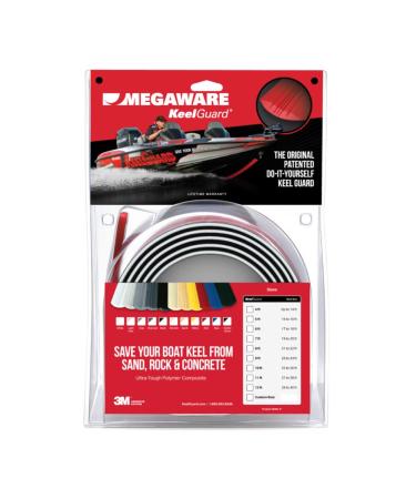 Megaware - Self-Adhesive DIY Keel Guard for Fiberglass and Aluminum Boats - Protects from Rocks and Oyster Beds - 9 Kit Sizes - 5 Inches Wide (12 Assorted Colors) 8-Feet White