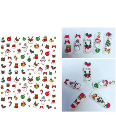 Christmas Nail Stickers 9 Sheets Self-Adhesive Nail Decal for Kids Deer Snowman Nail Art Decoration Design Supplies - Buy Online on GoSupps.com