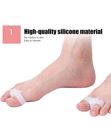 Silicone Bunion Adjuster | Toe Separator for Improved Walking Comfort | No Skin Irritation | Ideal for Outdoors, Travel, Home | White - Buy Online on GoSupps.com