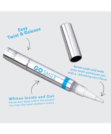 GO SMILE On The Go Teeth Whitening Pen - Clinically Proven, No Sensitivity, 1.3mL - Kosher Teeth Treatment for Men & Women - Buy Online on GoSupps.com