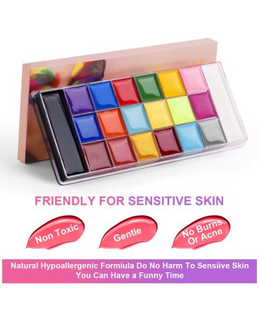 Acwoo Face Painting Set - 20 Color Makeup Palette for Kids | Perfect for Halloween Christmas & Carnival Body Paint - Buy Online on GoSupps.com