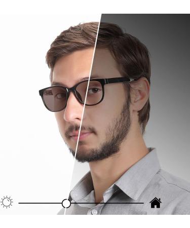 YEIN Bifocal Reading Glasses & Photochromic Sunglasses for Men & Women | Stylish 8025 Black Brown - 3.0x - International Shipping Available - Buy Online on GoSupps.com