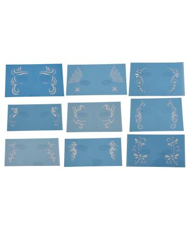 Facial color template flexible fit 9 sheet pet Pet Portable Facial Face Face Face Face For birthday parties for stage appearances