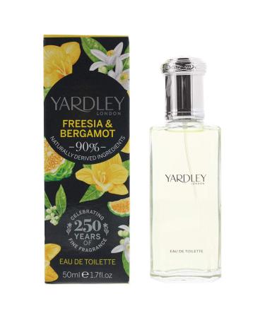 Yardley London Freesia and Bergamot Eau de Toilette 50ml Freesia & Bergamot 1.7 Fl Oz (Pack of 1)