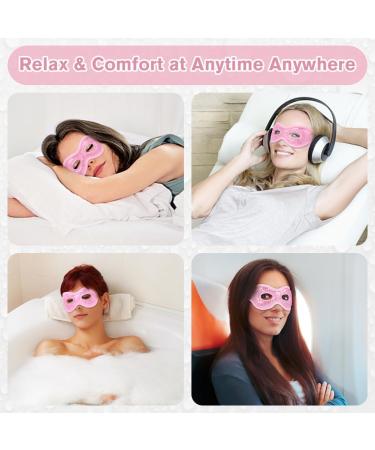 ACWOO Cooling Eye Mask Cooling Gel Beads Eye Mask for Puffy Eyes Reusable Hot Cold Therapy Gel Eye Mask for Migraine Relief Headache Dark Circles Dry Eyes Swollen Eyes Sinus Pain (D) A Pink - Buy Online on GoSupps.com