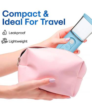 Jextou Cordless Travel Steamer Cordless Facial Mister - Handy Nano Mist Sprayer with Colorful Light Rechargeable Cool Mist Sprayer for Home Travel Blue - Buy Online on GoSupps.com