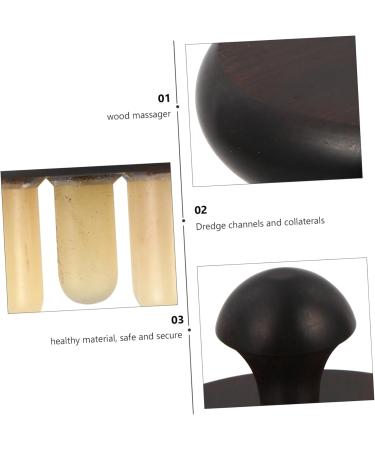 Magiclulu 3 STK Massager & Gua Sha Brush Set - Sandalwood Hair Cleaning & Back Massage Comb - 6x6cm - International Shipping - Buy Online on GoSupps.com