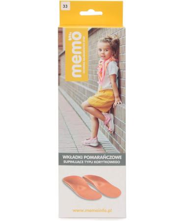 Memo Full Orange Arch Support Insoles for Heel & Metatarsus Supination - Size 38 (6 Big Kid) | International Shipping Available - Buy Online on GoSupps.com