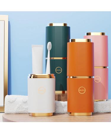 Crystalberry Travel Toothbrush Case Holder - Portable Multifunctional Cup & Carrier - White - Buy Online on GoSupps.com