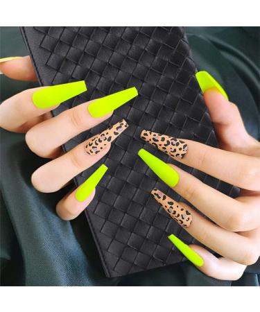 Dajidafu 1 Set French Tip Press on Nails Frosted Long Matte Fingernails Fashion Decals Wraps Full Cover Ballerina Salon - Buy Online on GoSupps.com