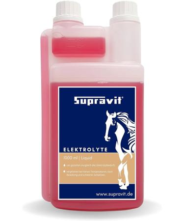 Supravit Electrolytes for Horses | 1000ml Dosing Bottle | Supports Hydration & Recovery from Sweating Diarrhea & Electrolyte Loss - Shop Internationally - Buy Online on GoSupps.com