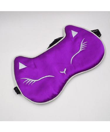Sun Kea Silk Cat Eye Mask - Purple Sleep Blindfold for Women and Girls - Buy Online on GoSupps.com