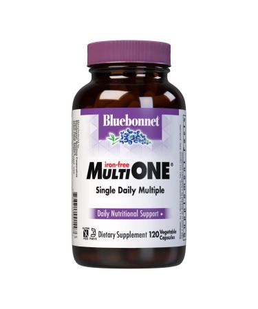 Bluebonnet Nutrition Multi One Single Daily Multiple Iron-Free 120 Vegetable Capsules - Buy Online on GoSupps.com