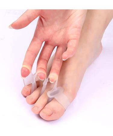 ALINZO Bunion Corrector for Women & Men - Toe Separators for Overlapping Toes, Big Toe Straightener Pain Relief, Day Night Support - Transparent - Buy Online on GoSupps.com