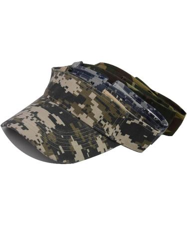 Men's Camouflage Military Baseball Sun Visor Hat - Green Camouflage | Medium Size - Buy Online on GoSupps.com