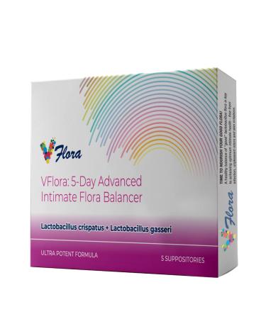 VagiBiom 5-Day Vflora (Lactobacillus crispatus + L. gasseri) to Balance Intimate Flora. Nourish and Nurture Good Flora for Skin Health. Ultra Potent Formula with Natural Formula Vegan Ingredients.