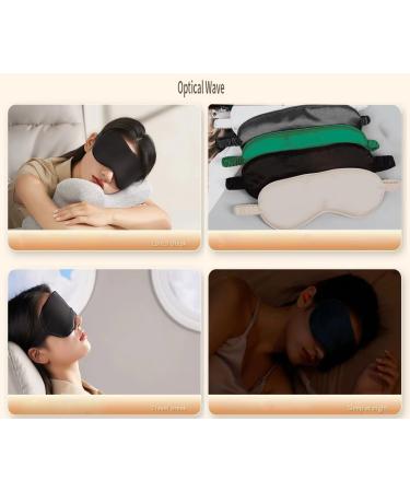 Luxury Slip Silk Sleep Mask - 100% Pure Mulberry Silk Eye Mask for Comfortable Sleep (Beige Large) - Shop Internationally - Buy Online on GoSupps.com