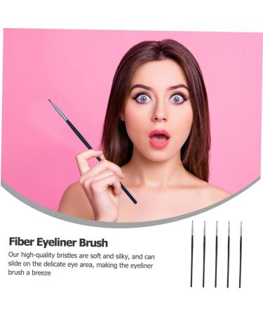 Outanaya 5pcs Fine Eyeliner Brush Eyeliner Fine Point Liner Brush for Eyes Gel Eyeliner Lip Gloss Fiber Black - Buy Online on GoSupps.com