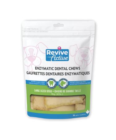Revive Active - Enzymatic Dental Wafers for Medium-Large Dogs 14ct Prevents Plaque and Tartar Antiseptic Reduces Bacteria Improves Hygiene Oral of your Dog.