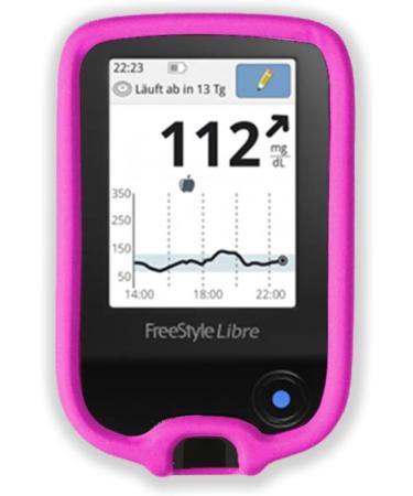 Diasticker | Protective Cover for Freestyle Libre 1 2 & 3 | Flexible Shockproof Slip-In | Pink Protector for Freestyle Libre Reader - Scratch & Bump Resistant - Buy Online on GoSupps.com