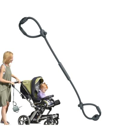 Ulapithi Pacifier Belt & Stroller Toy Belt - Adjustable Food Catcher Toy Clip Bite Ring & Cup Holder in Dark Gray - Multifunctional Baby Gear for International Shipping - Buy Online on GoSupps.com
