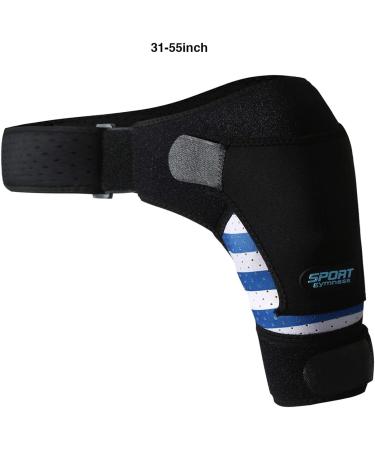 Colcolo Shoulder Support Belt for Men & Women - Breathable Compression Cuff with Pressure Cushion for Gym Training - Blue - Buy Online on GoSupps.com